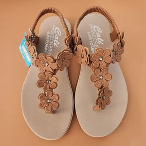 Skechers Women's Brown Floral Sandals